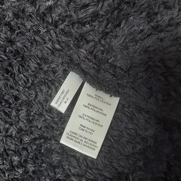 Women's Calvin Klein Black Fleece Zip Up Light Weight Jacket Size 1X - Picture 5 of 6